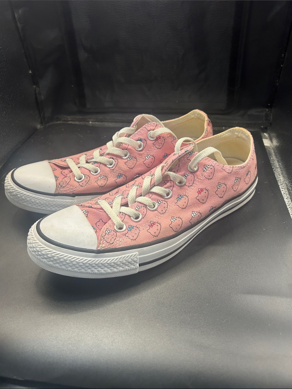 Hello Kitty Pink Canvas Low-Top Sneakers for Women
